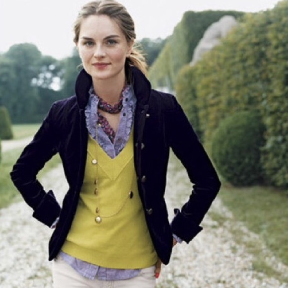 J. Crew Jackets & Blazers - J. Crew Velvet Bella  black Jacket 4